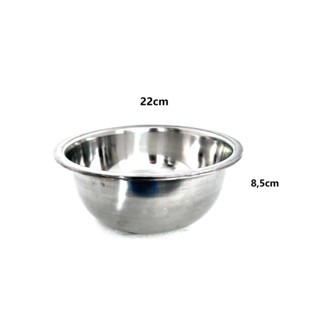 Bows inox tijela 22 cm redonda, alto boo bou bóu bous bow bau baus saladeira bacia