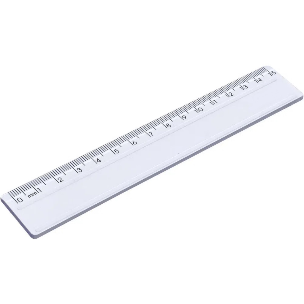 Régua escolar e escritório de 15cm Acrinil