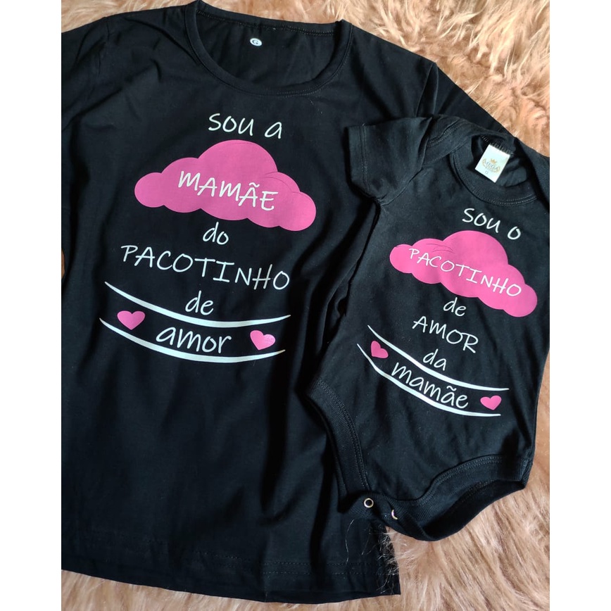 Kit Mãe e Filha Tal Mãe Tal Filha Pacotinho de Amor Camisetas Tal Mãe Tal Filha