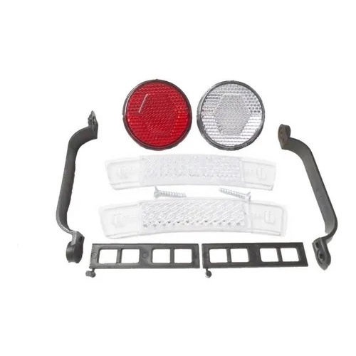 Kit Refletor Bicicleta Dianteiro Traseiro Meia Lua de Raio Bike Antiga Monark Caloi