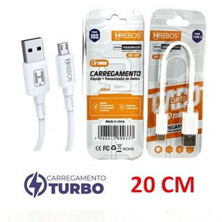 Cabo Hrebos MICRO USB V8 Carga E Dados Rápido 20cm Atacado