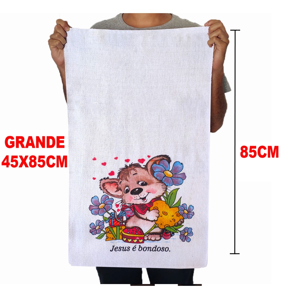 Kit 10 Pano De Prato Gigante 45x85 De Cozinha Estampado Algodão em Oferta na Shopee