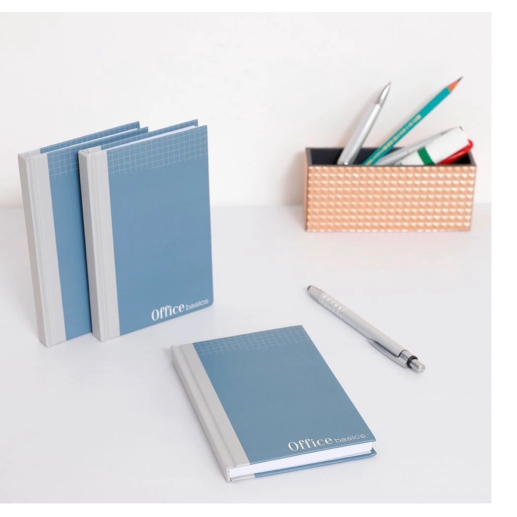 Kit com 3 cadernos Pequenos A6 com capa dura preto e azul | Shopee Brasil