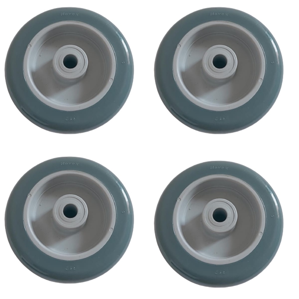 KIT COM 4 RODINHAS RODAS PARA CARRINHOS RODIZIOS MODELO 312 3 POLEGADAS
