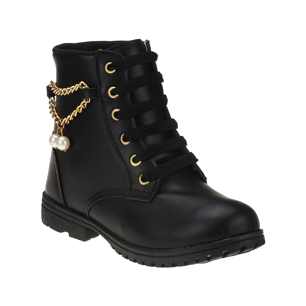 Coturno bota  corrente PEROLA blogueira infantil menina em Oferta na Shopee