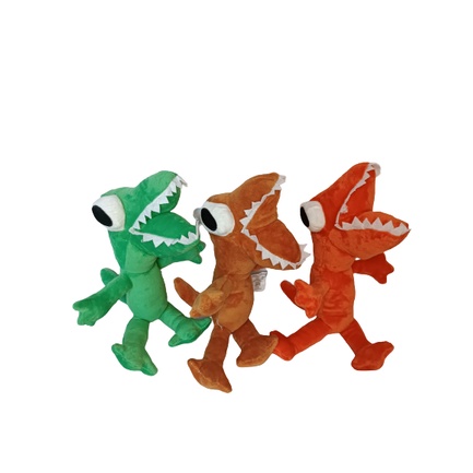 Rainbow Friends Boneco Orange ou verde Pelúcia Lizard Jogo Roblox