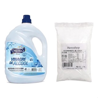 Vinagre Álcool Castelo 5l 6% Acidez + Bicarbonato Sódio 1 Kilo