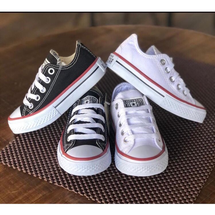 Tênis Infantil Converse All Star Preto Cano Baixo (18 ao 25