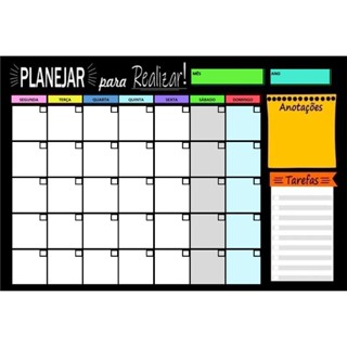Ímã De Geladeira Porta Recados Anotações Planner Com Caneta
