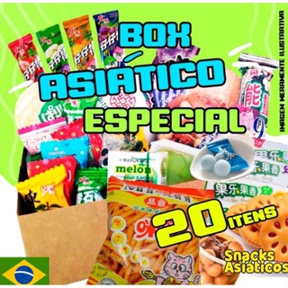 Box Asia 20 itens (P) - Doces e Snacks Orientais e Asiático - Especial em Oferta na Shopee