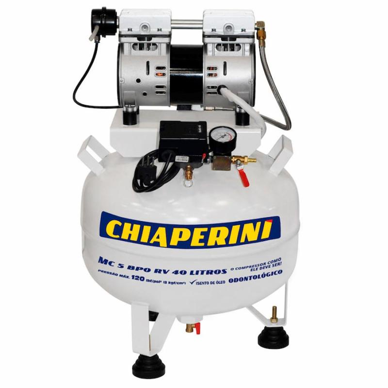 Compressor Odontológico 5,2 Pés 40l Mc 5 Bpo Rv Chiaperini