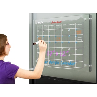 Ímã De Geladeira Planner Calendário Semanal Recados Acrilico Transparente com  caneta em Oferta na Shopee