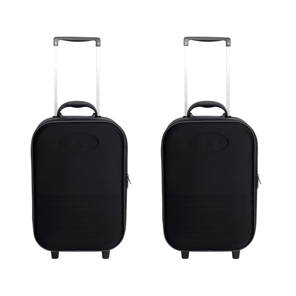 Kit 2 Malas Viagem Pequenas De Bordo Executiva Com Rodinhas