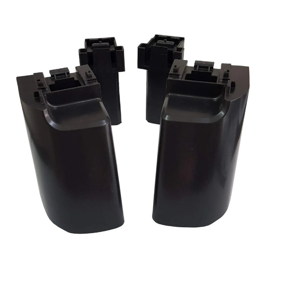 Kit De Pés Para Fogão Esmaltec 120mm Preto Original