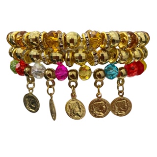 Mix 3 Pulseiras Ciganos Umbanda Cristal 8 mm Guia Proteção em Oferta na Shopee