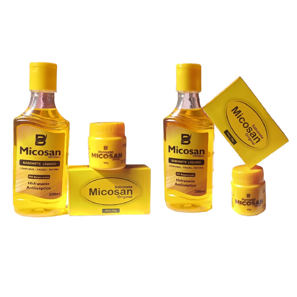 Kit 2 Sabonete Líquidos 2 Sabonete em Barra e 2 Pomadas anti manchas de acne e micoses olheiras