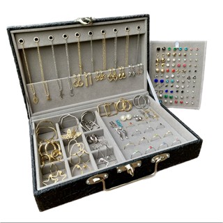 Kit Semi Joias 150pçs Colar Brincos Anel Folheados Revenda OURO18K e PRATA Feminino