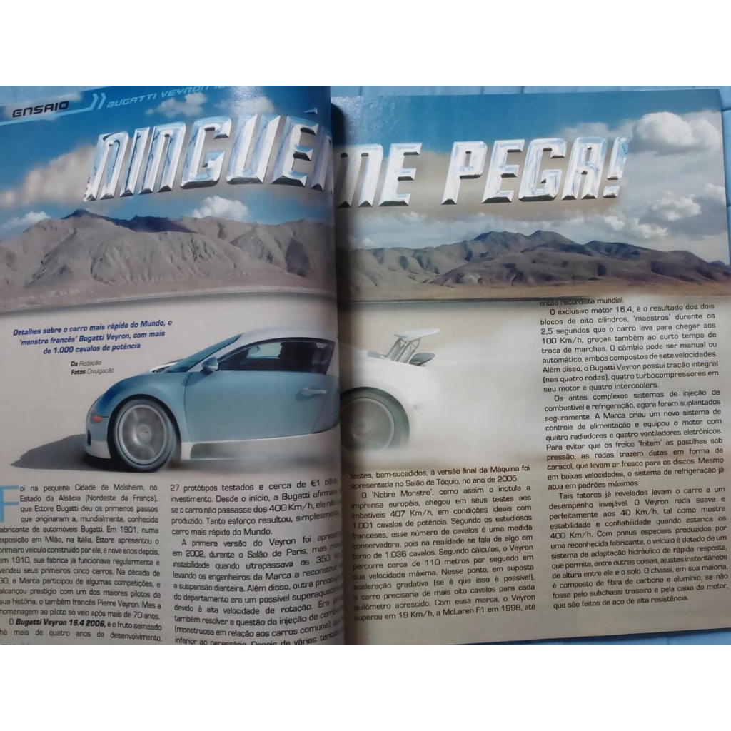 Revista Car Sound 2006 - Bugatti Veyron Galaxie Ltd Ferrari