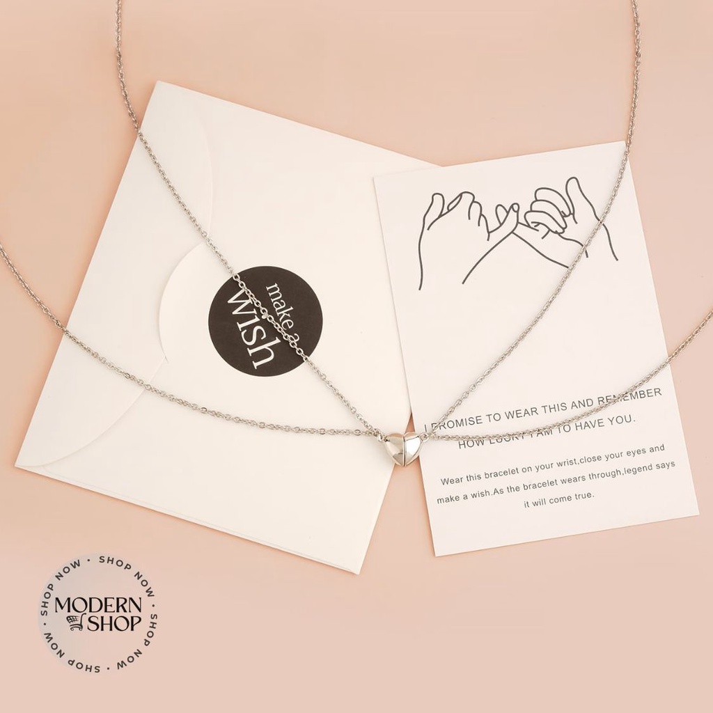Colar magnético para casais coração par pulseiras pulseira