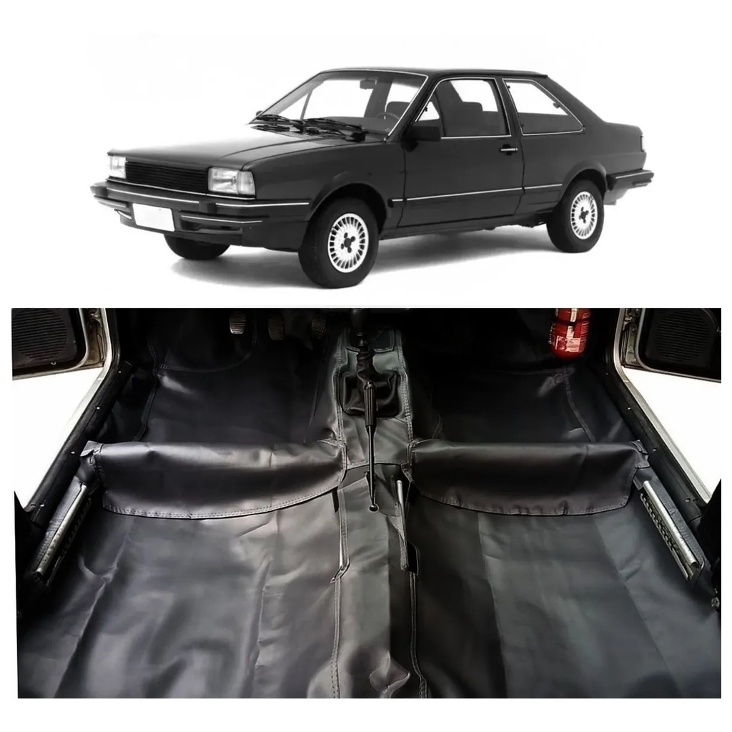Tapete Verniz Assoalho Preto Fosco Vw Santana 1985 A 1991