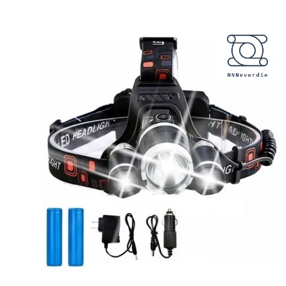 Imagem Lanterna De Cabeça com 3 Leds Profissional Led Ultra Potente