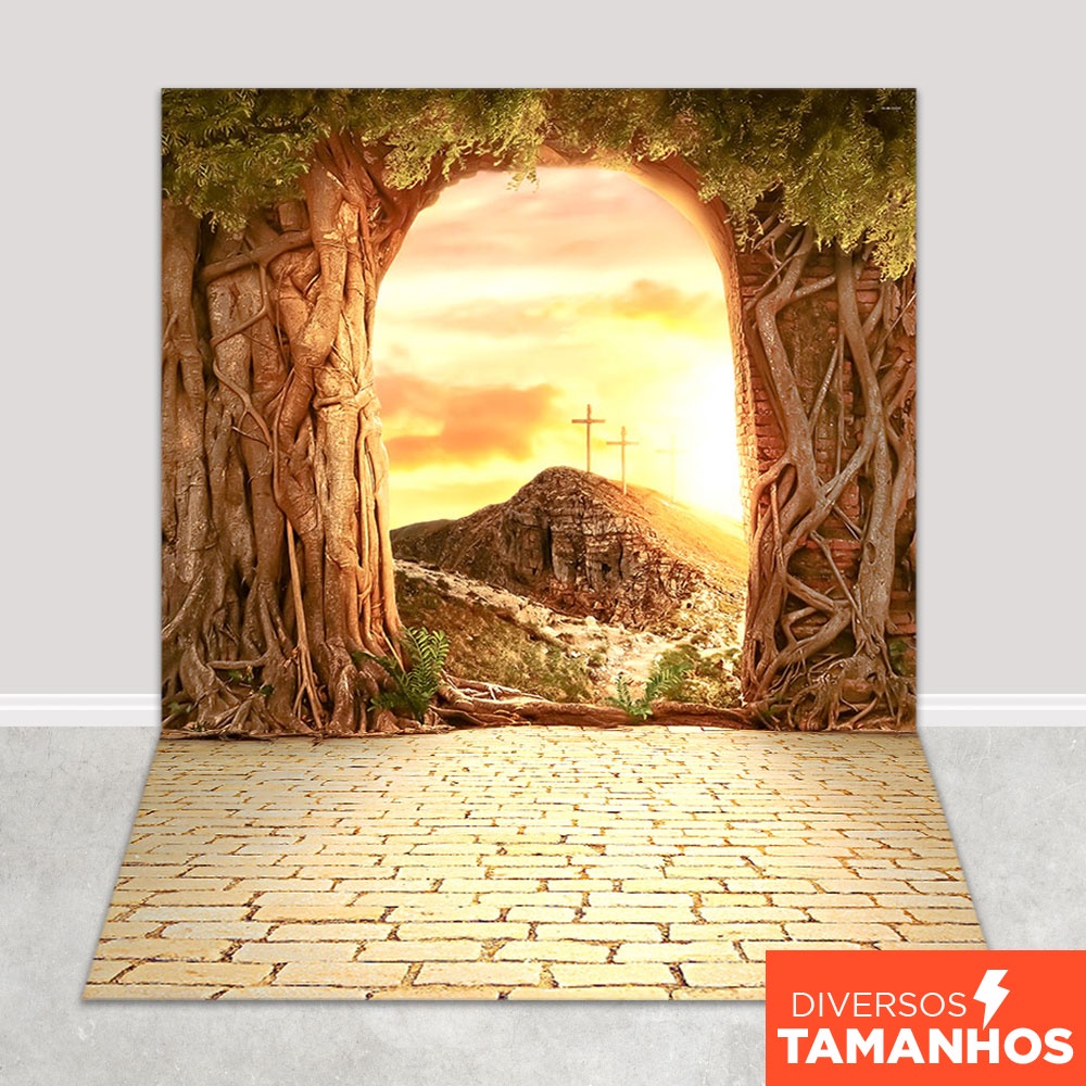 Fundo Fotográfico Páscoa Religiosa Em Tecido FFA-488 em Oferta na Shopee