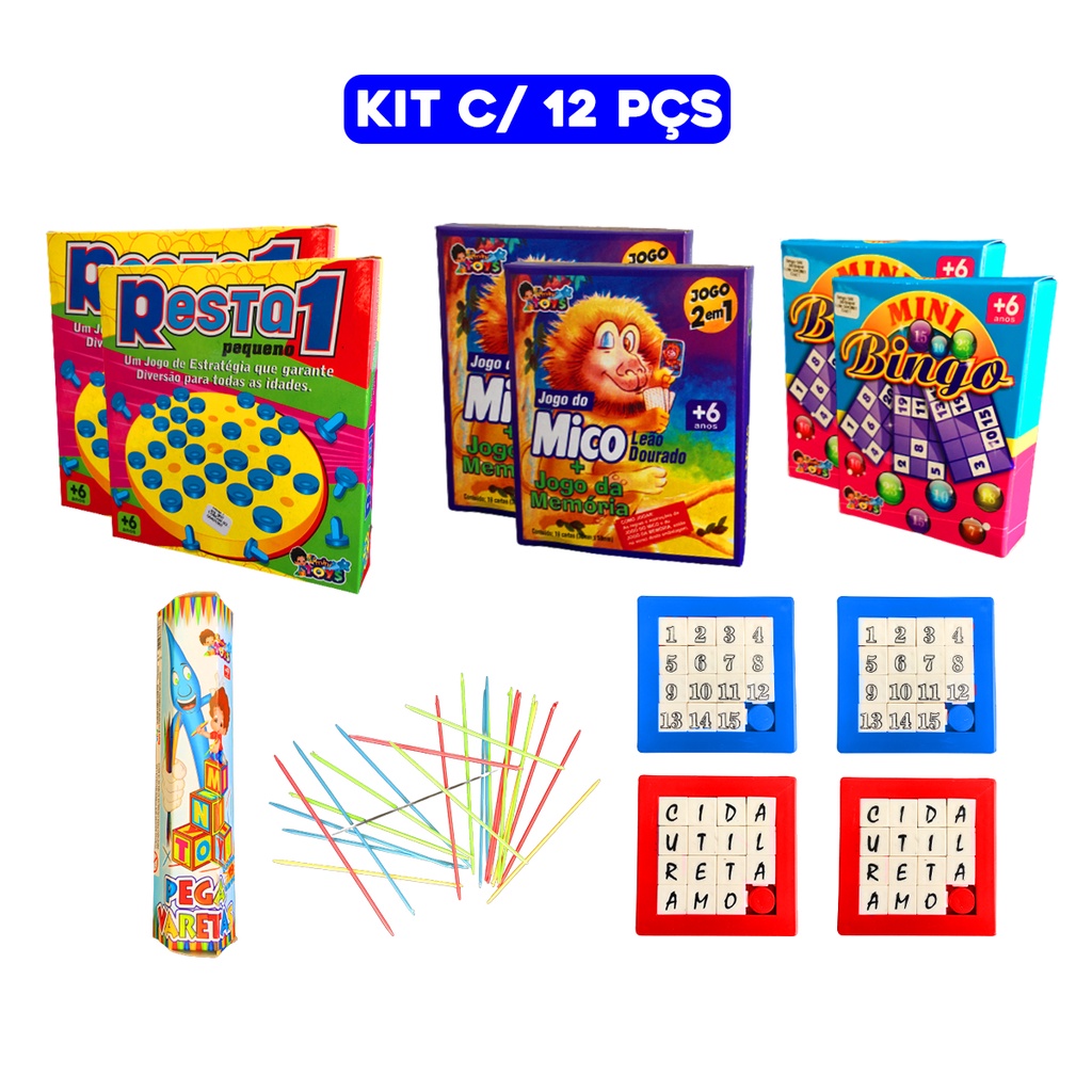Kit 12 Prenda Festa Junina Brinquedos Crianças Promoção