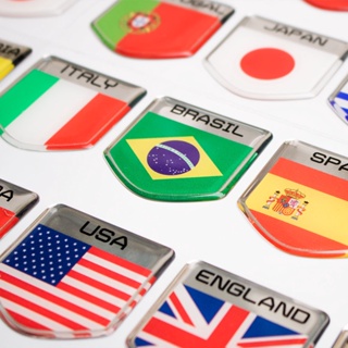 Emblema Escudo Bandeira Brasil Alemanha Italia e outros países para Carro Moto Notebook Celular - 5cm em Oferta na Shopee