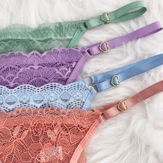 Kit com 3 Calcinhas String com Regulagem Luxo em Renda Fio Dental Sexy Lingerie Feminina Sensual Moda Intima