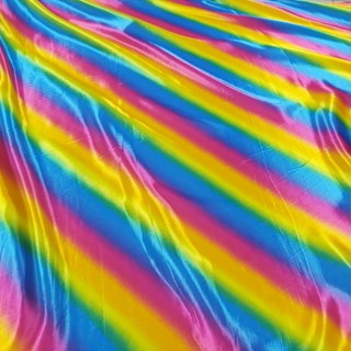 Tecido Cetim Estampado Transversal LGBT Arco Íris