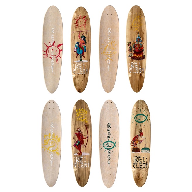 Shape Reflect Longboard Pintail 36 Lixa Transparente Skate Maple