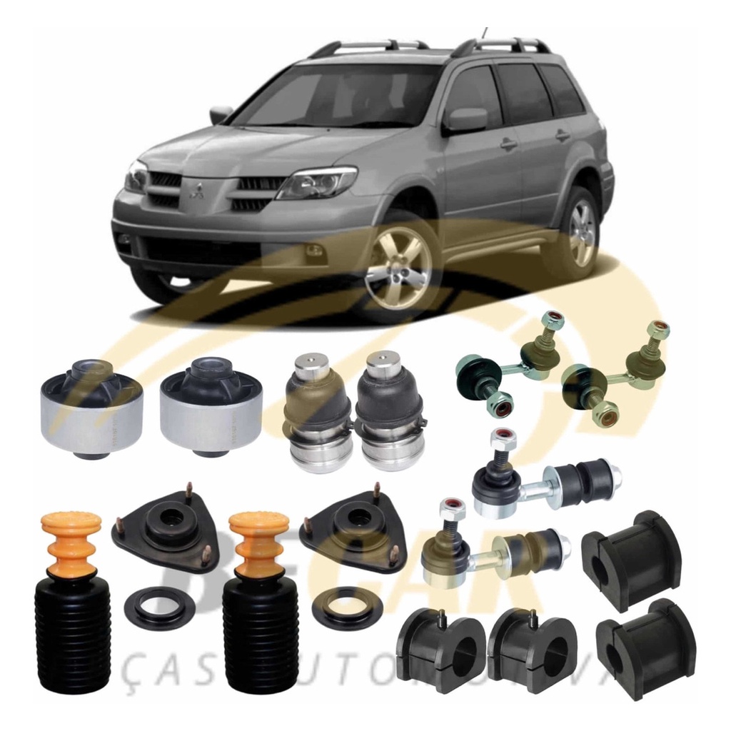 Kit Coxim Amortecedor Bucha Bieleta Barra Mitsubishi Airtrek