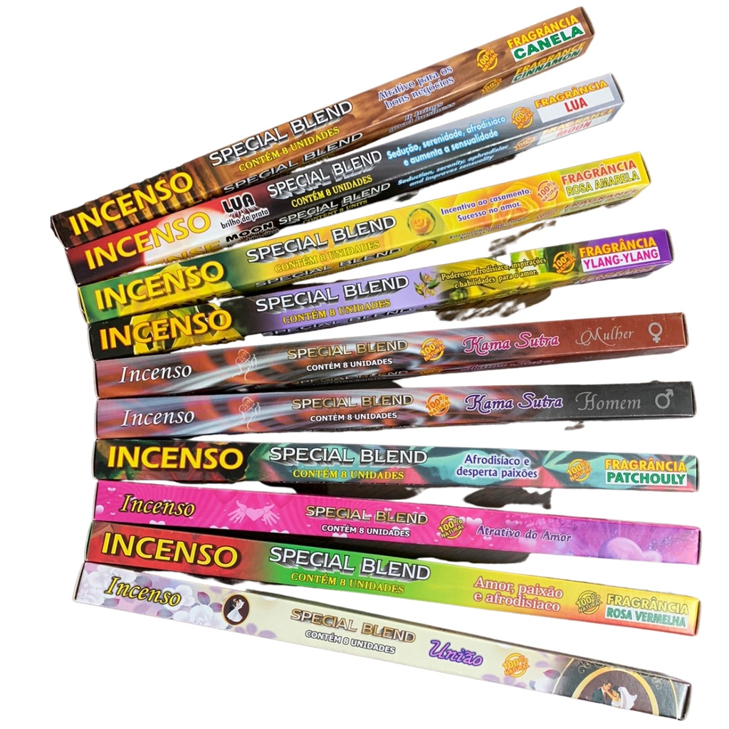 Incenso Linha Completa Afrodisíaco Excitante 80 Varetas em Oferta na Shopee