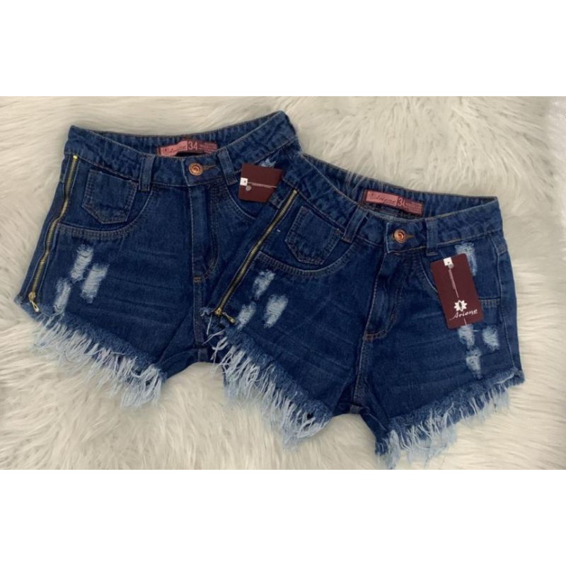 short jeans cintura alta. em Oferta na Shopee