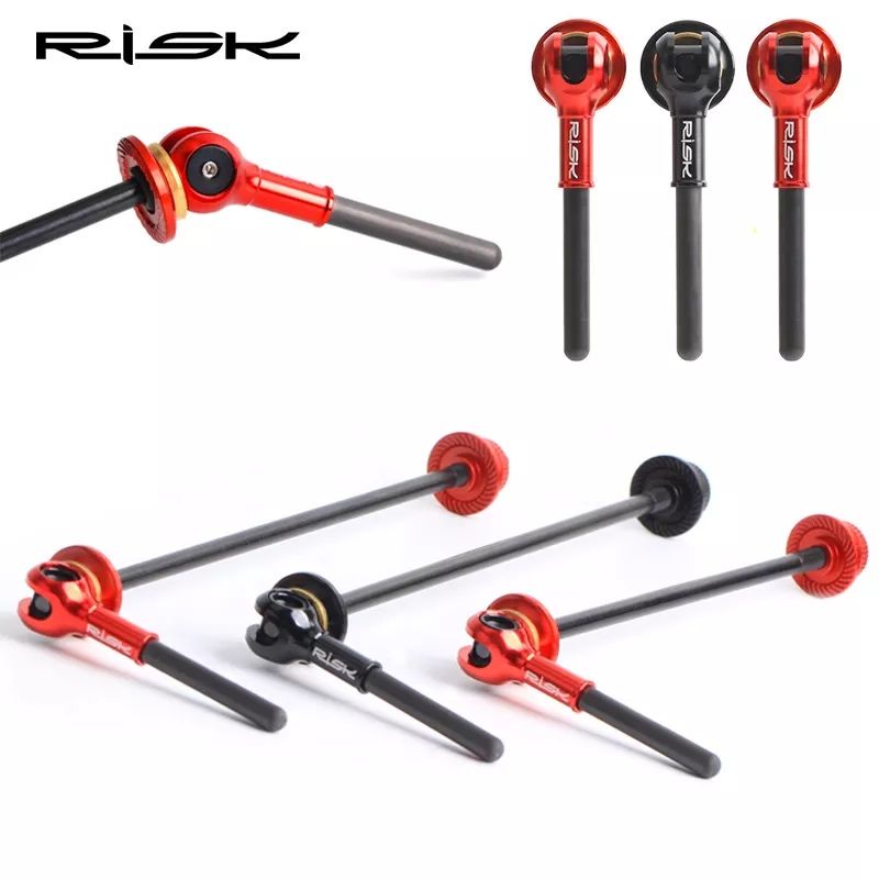 Eixo Blocagem Roda Titânio Risk 40g Par Mtb Bike Speed