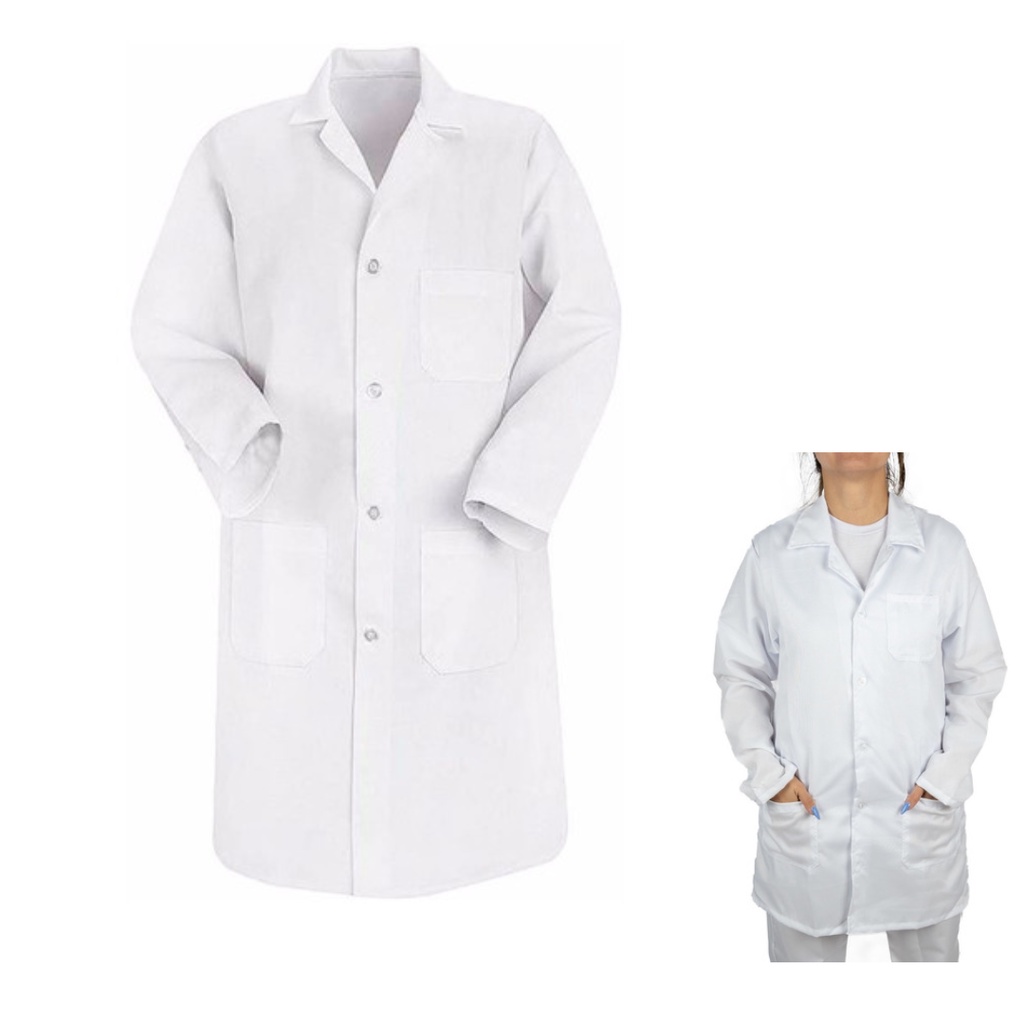 Jaleco Oxford 3 Bolsos Unissex Médico Enfermagem Dentista Professor Enfermeiro para Proteção do Corpo