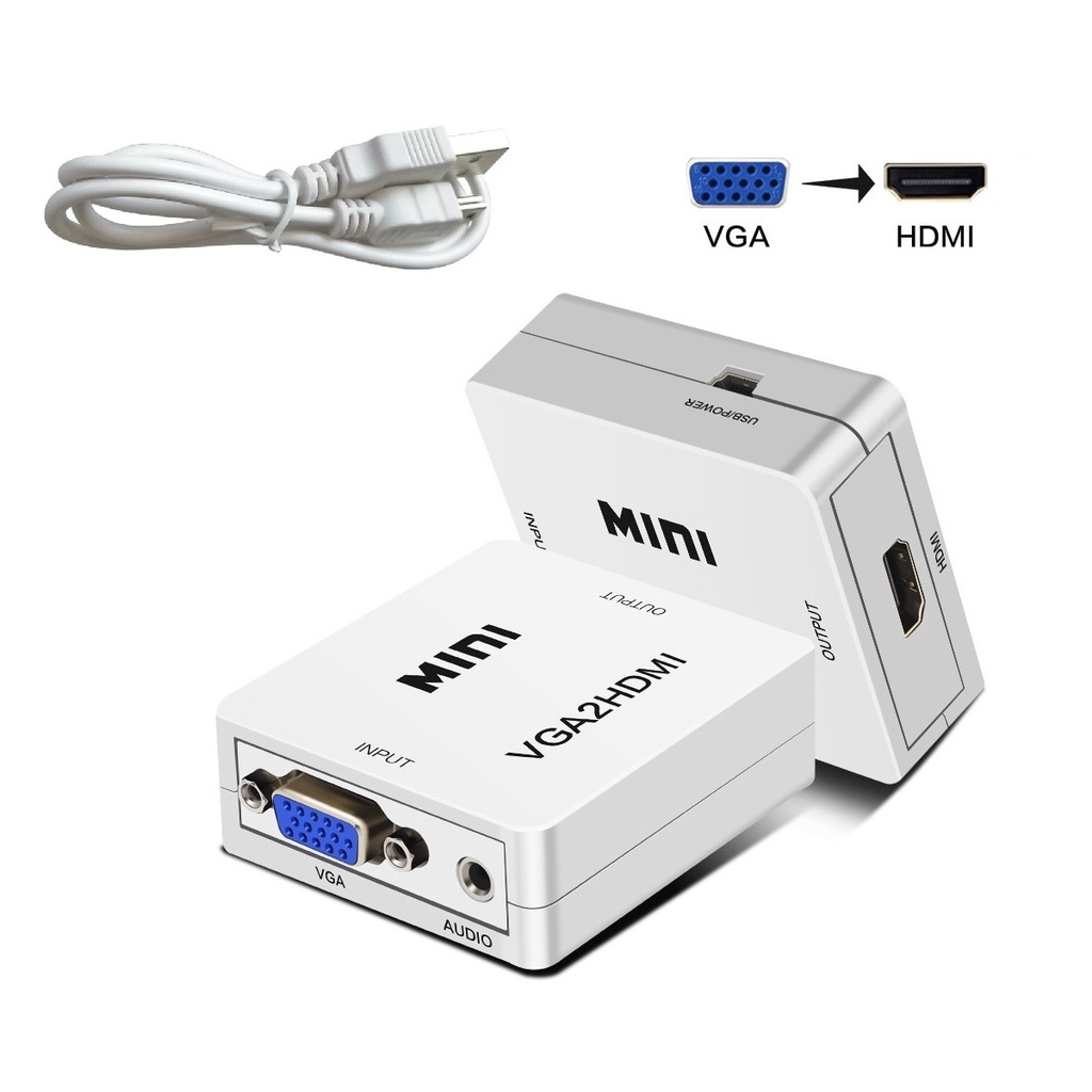 Adaptador Conversor De Vga Para Hdmi - Com Áudio Vídeo até 1080p