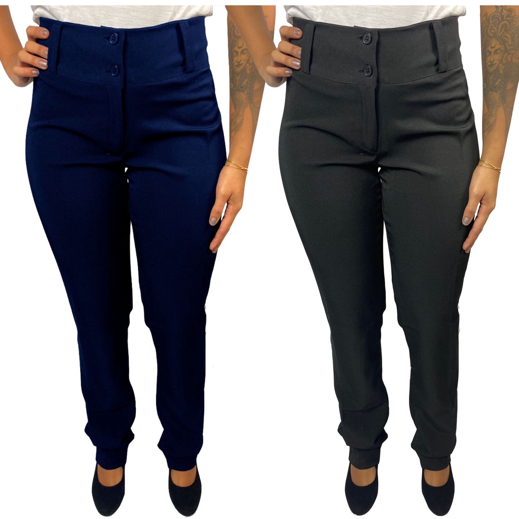 Calça Social Feminina Skinny Cintura Media Uniforme Para Trabalho Administrativo Escritório Secretaria Recepcionista em Oferta na Shopee