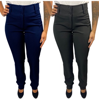 Calça Social Feminina Skinny Cintura Media Uniforme Para Trabalho Administrativo Escritório Secretaria Recepcionista em Oferta na Shopee