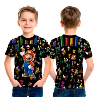 Camiseta Básica Infantil ou Adulta - Super Bros Mário em Oferta na Shopee