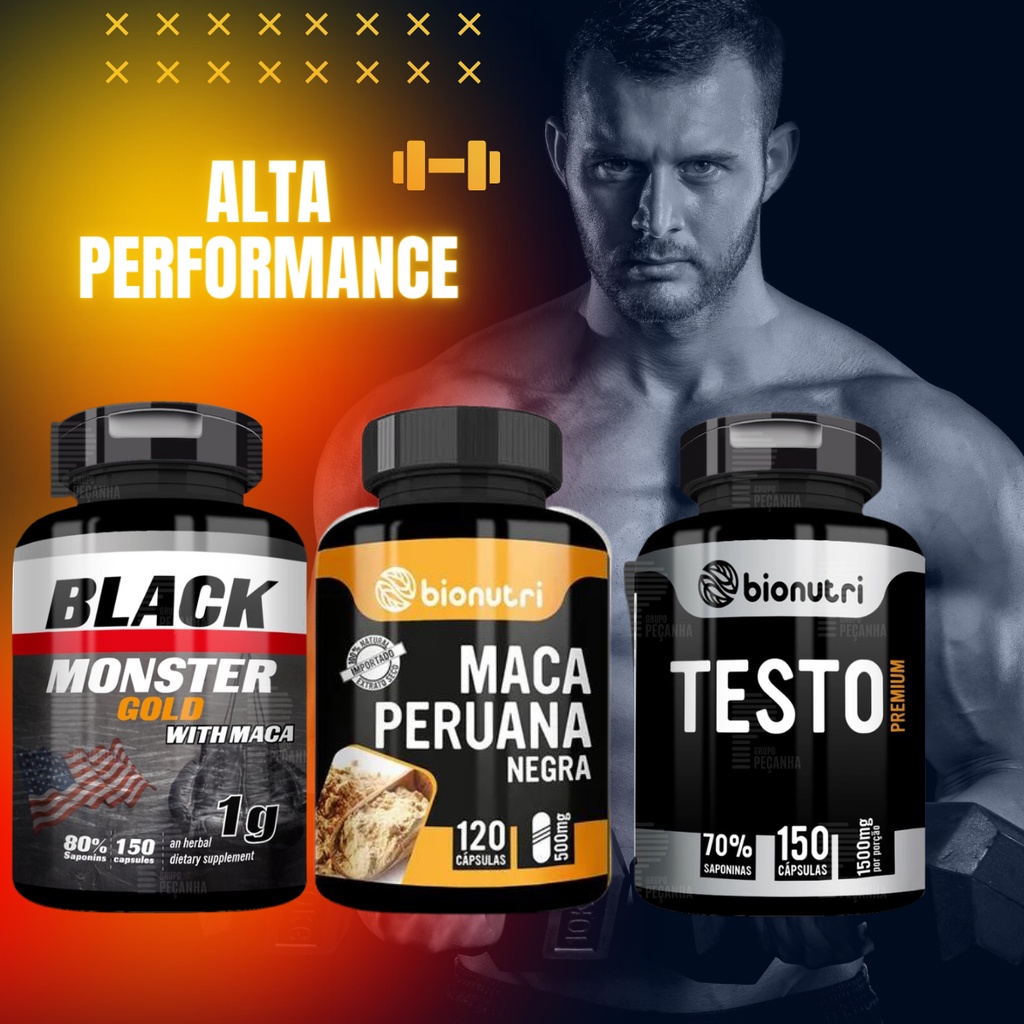 Black Monster 1g, Maca Peruana Negra 500mg, Testo Premium 1500mg Alta ...