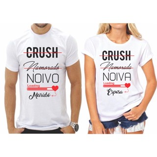 Camiseta casal Crush Namorados Noivos Marido Unissex