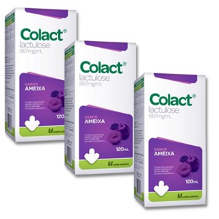 Kit 3 Regulador intestinal Colact Lactulose Liq 120ml Sabor Ameixa
