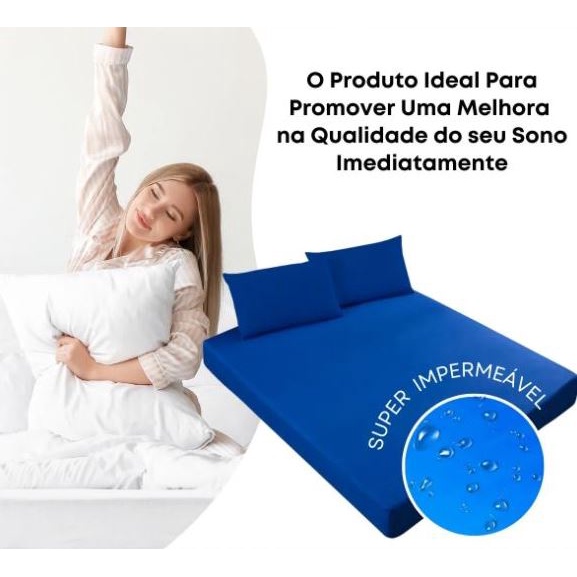 Capa Para Colchão Impermeável Hospitalar Queen e King Antialérgica  Antiácaro Macia e Silenciosa