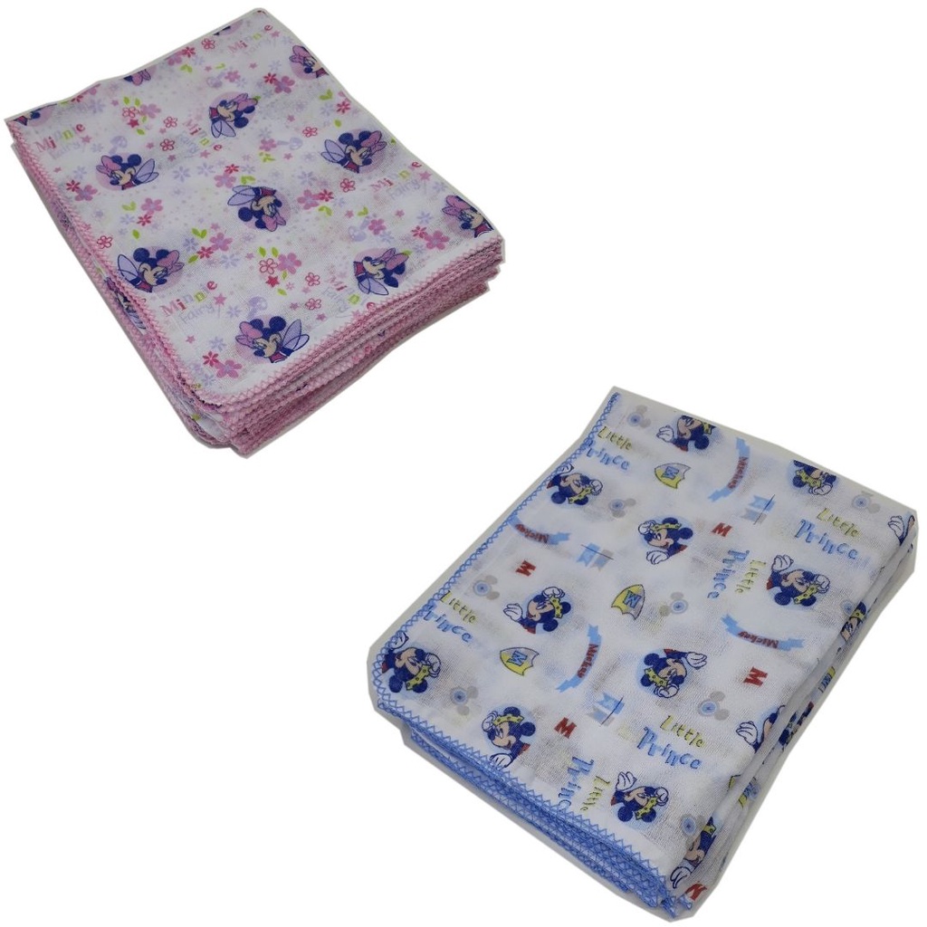 Toalha Fralda Bebê Disney 70x110cm com Crochê em Oferta na Shopee