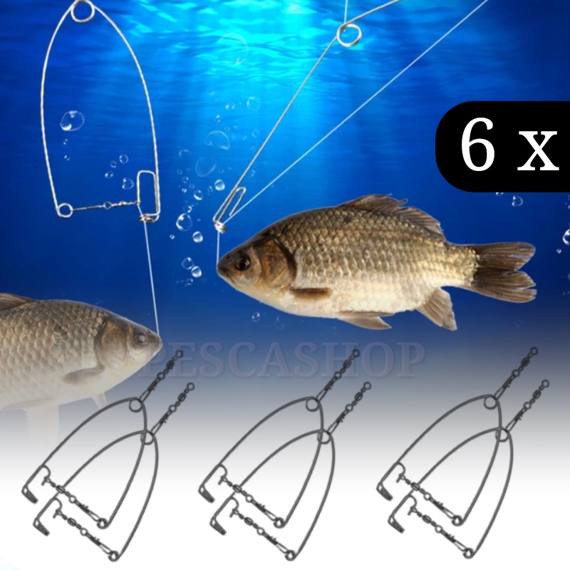 Kit 6 Fisgador Automático Para Pesca - Armadilha De Pesca em Oferta na Shopee