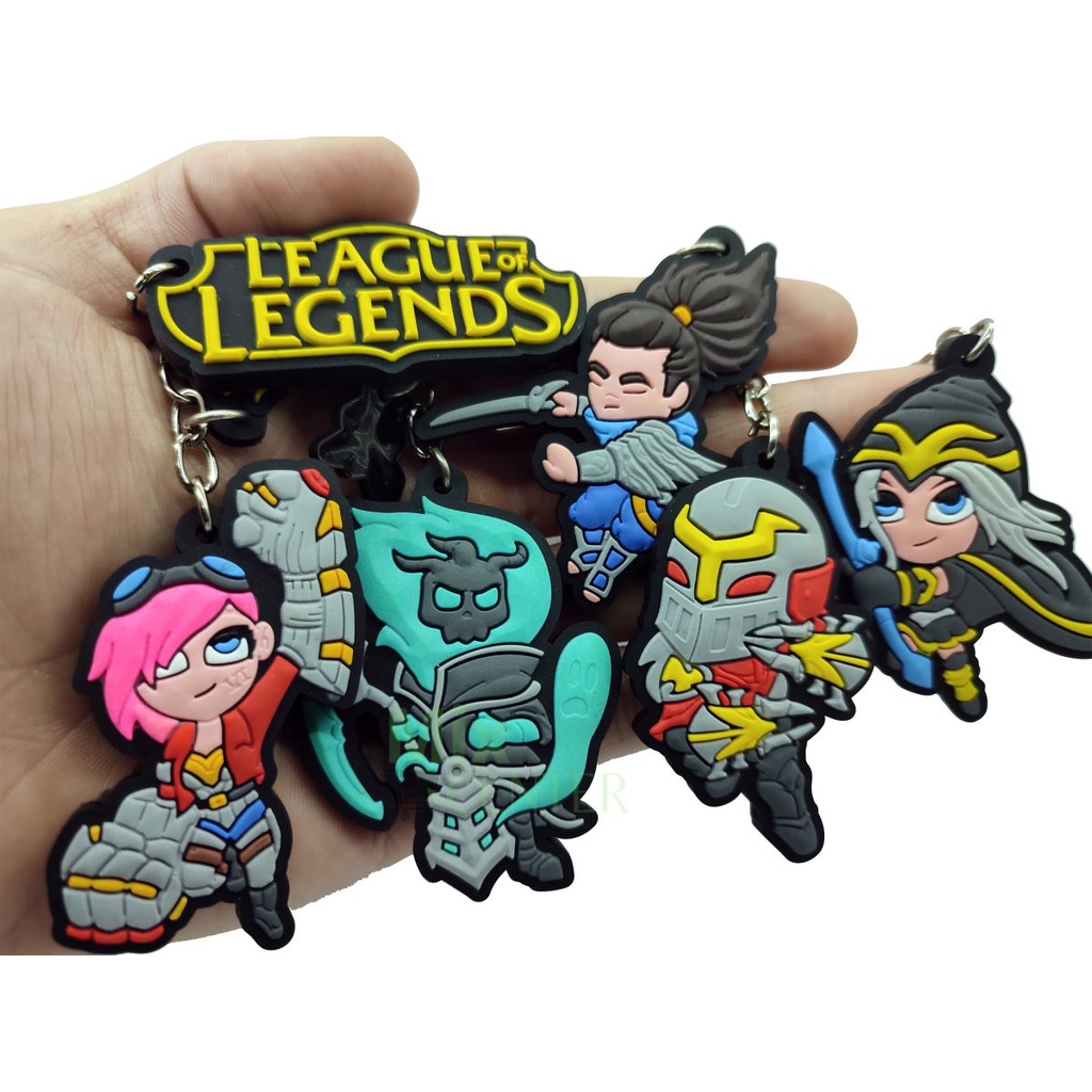 League of Legends Chaveiros de borracha - Ashe/ Thresh/ VI/ Yasuo/ Zed