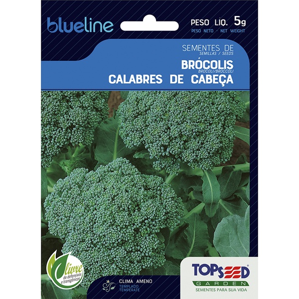 Sementes de Brocolis de Cabeça 5 Gramas Saladas Temperos Horta em Oferta na Shopee