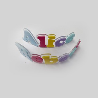 Nome  Acrílico Para Tiara Apliques Escolar para Laços de Cabelo Laços de Menina