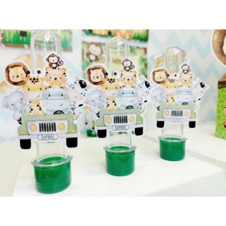 10 tubetes personalizados do safari aquarela